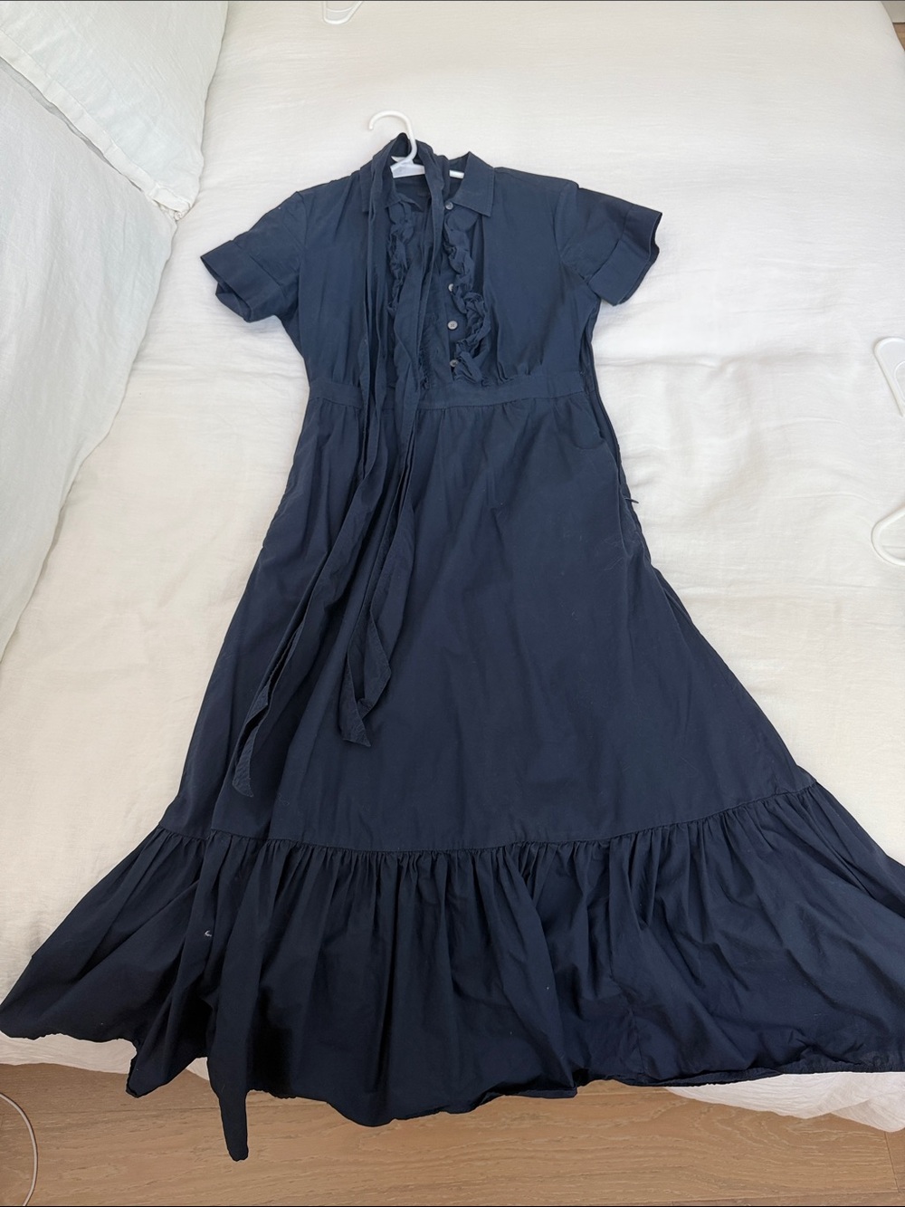 Navy Blue Button up Maxi Dress